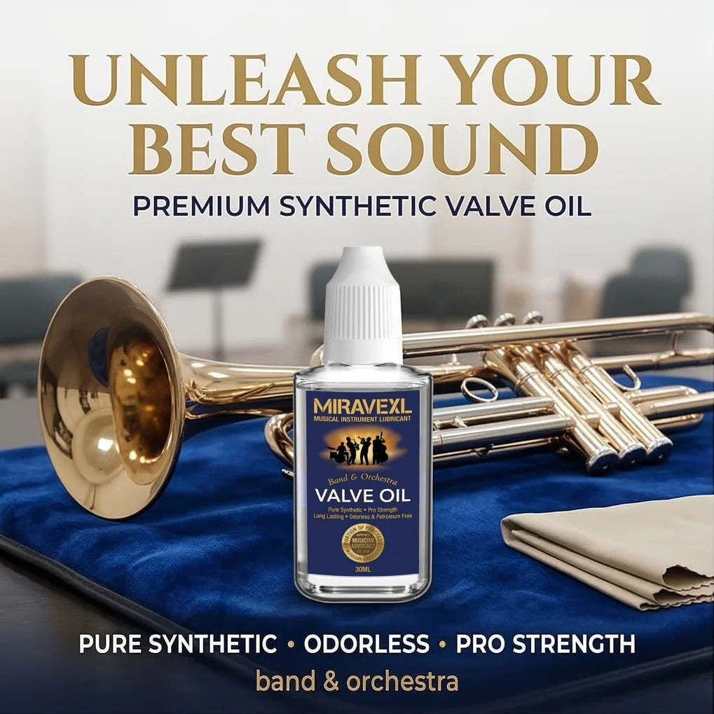 MIRAVEXL 30ml Musical Instrument Valve Oil Grease for Saxophone Brass Horn Guitar Metal Parts Lubricant Maintenance Peaceful Pleasures Health and Wellness Default Title