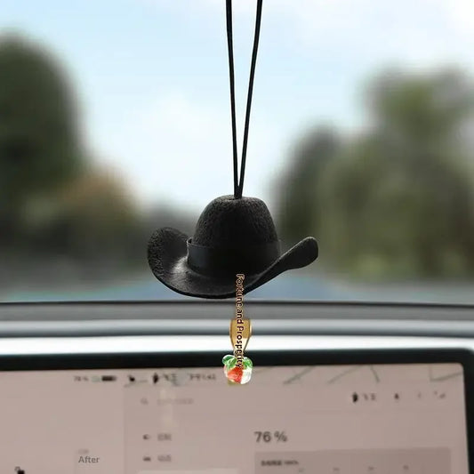 Retro Cowboy Car Pendant Keychain & Backpack Ornament Car Pendant Keychain Peaceful Pleasures Health and Wellness