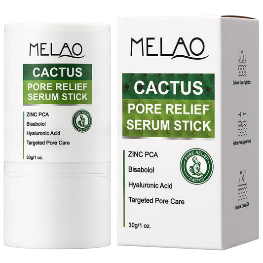Cactus Pore Relief Multi Balm Stick Cooling & De-Puffing Face Balm for Enlarged Pores,Pore Minimizer,Smooths Texture Non-Greasy Peaceful Pleasures Health and Wellness