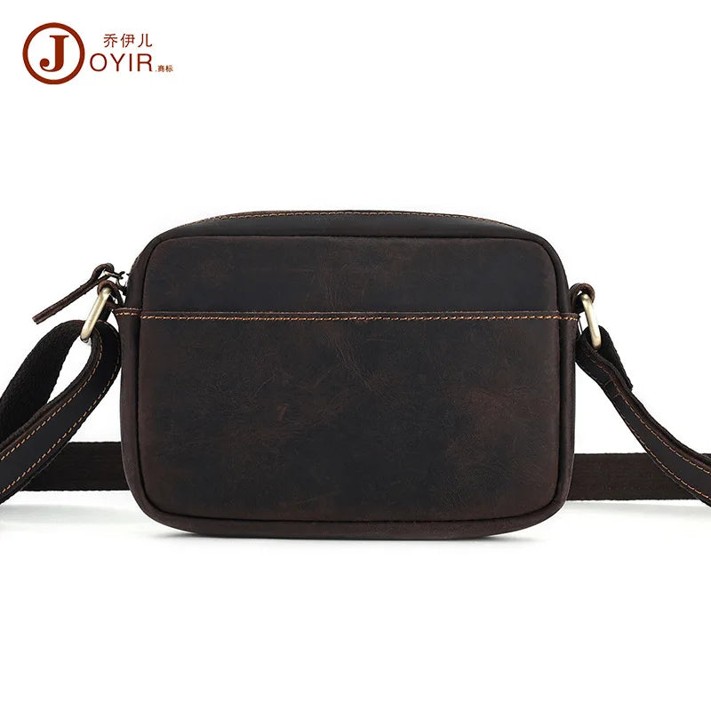 Men's Genuine Leather Retro Crossbody Messenger Bag