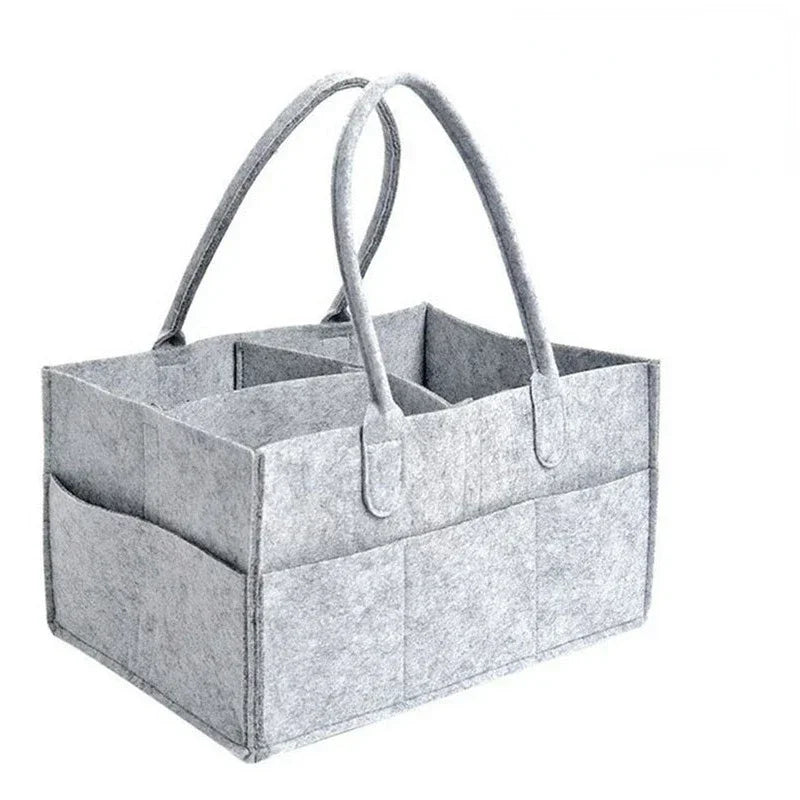 Large Felt Diaper Caddy Organizer | Baby Storage Bag
