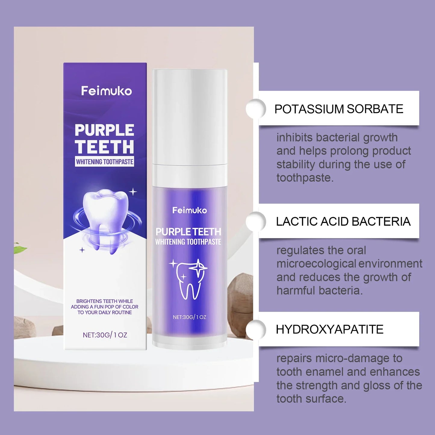 Premium Purple Toothpaste – Fresh Breath & Enamel Care