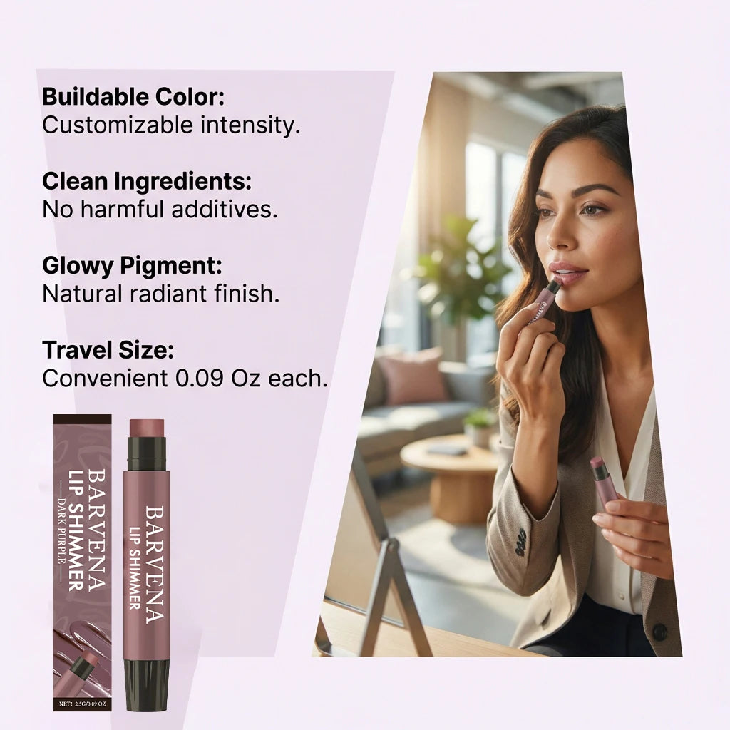 Dark Purple Tinted Lip Balm Stick | Shimmer & Hydration
