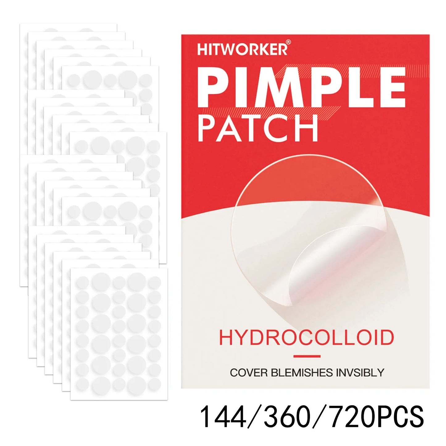 Invisible Waterproof Hydrocolloid Acne Patches – All Skin Types