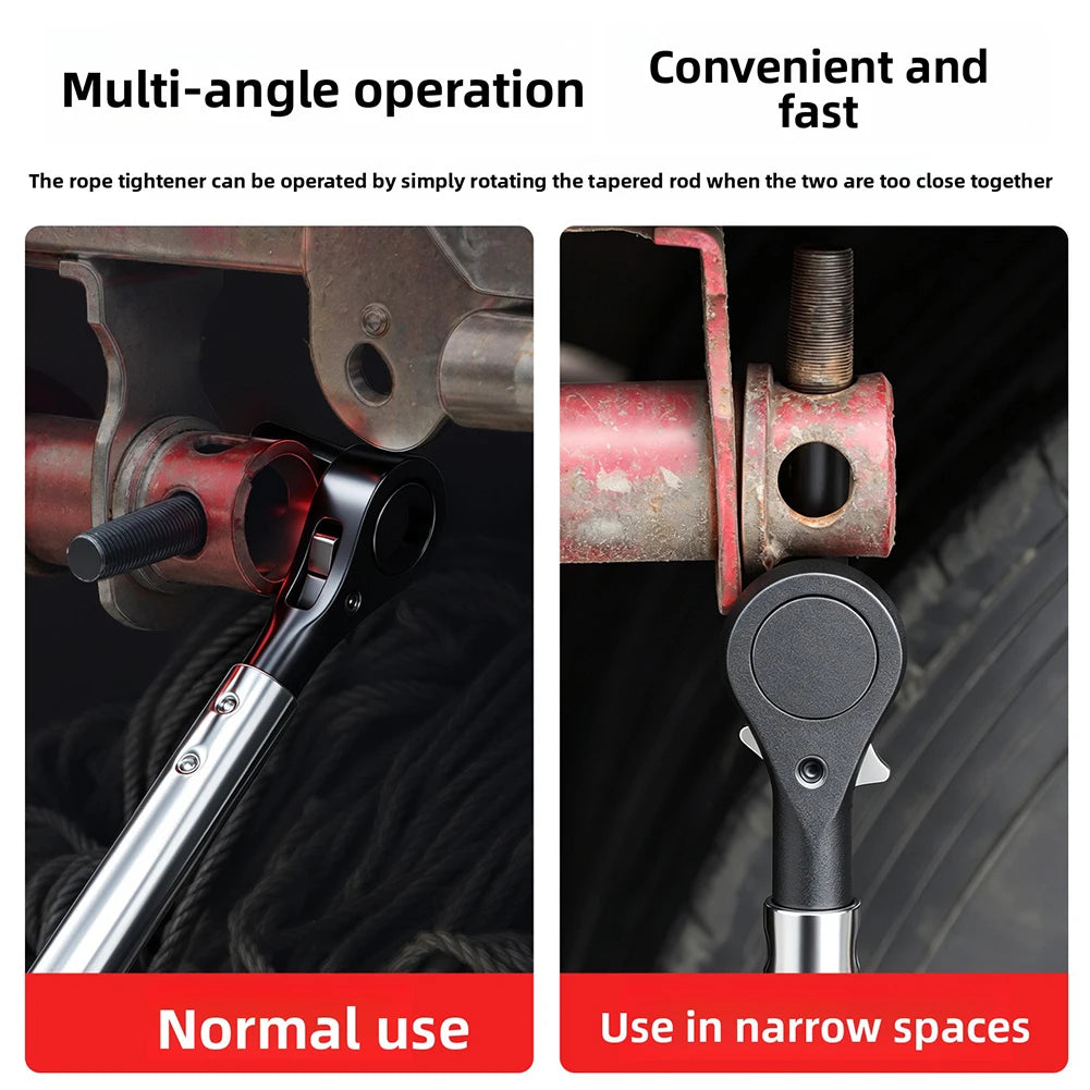 Load-Binder Ratchet Wrench,Multi Functional Truck Binding Rope Tensioner Ratchet Wrench, Universal Portable Hand Securing Wrench Peaceful Pleasures Health and Wellness