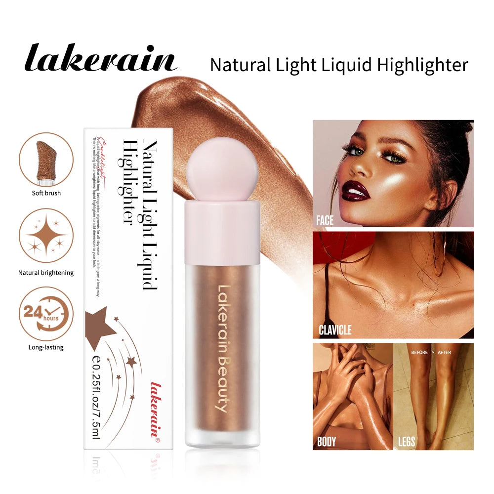 4Color Face Liquid Highlighter Bronzer Contouring Highlight Fluid Makeup Face Shimmer Shine High Lighter Iluminador Maquillaje Peaceful Pleasures Health and Wellness
