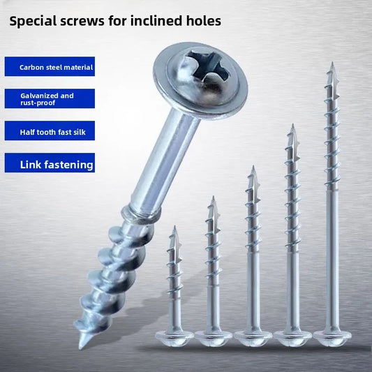 coarse teeth Carpentry Bevel Hole Screws ST4-25 32 38 50 63mm Cross Screw Slotting Half-teeth Self-tapping Screws Wooden Boards Peaceful Pleasures Health and Wellness