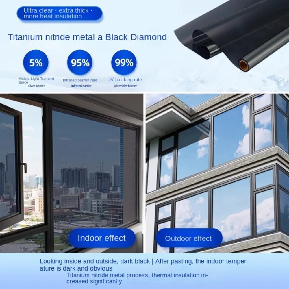 One-Way Mirror Window Film | UV Privacy Sun Blocking Sticker