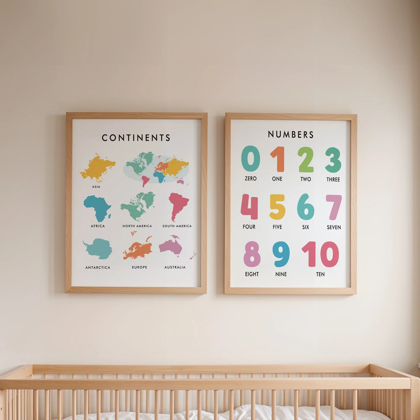 6-Piece Personalized Name Letter Canvas Wall Art | Kids Room