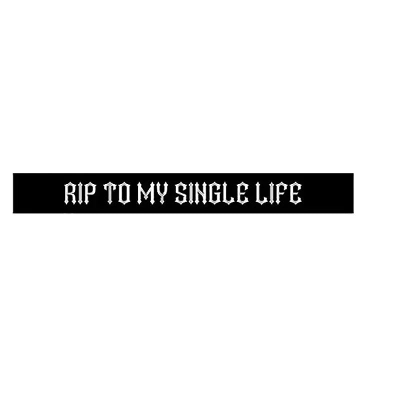 Gothic Bachelorette Sash – RIP to My Single Life | Goth Bride Bachelorette Party Sash Peaceful Pleasures Health and Wellness
