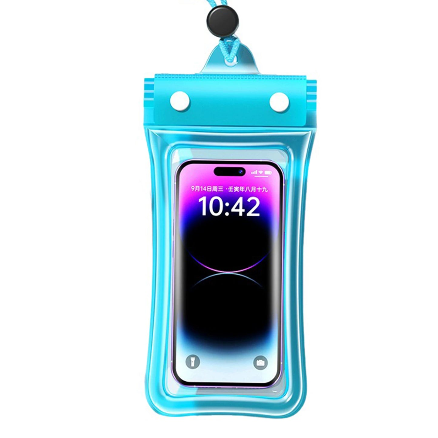 Floating Waterproof Phone Pouch Universal Water Resistant Phone Case Px8 Cellphone Dry Bag Essential For Outdoor Water Sport Peaceful Pleasures Health and Wellness Blue Plastic