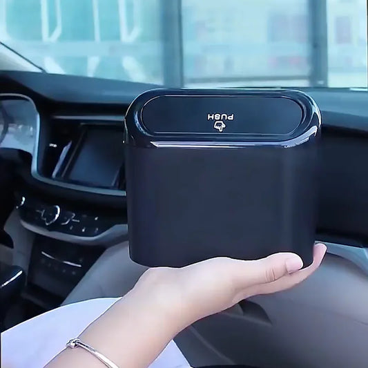 Lidded car trash can, creative trash bin, car storage box with waterproof sealing Peaceful Pleasures Health and Wellness