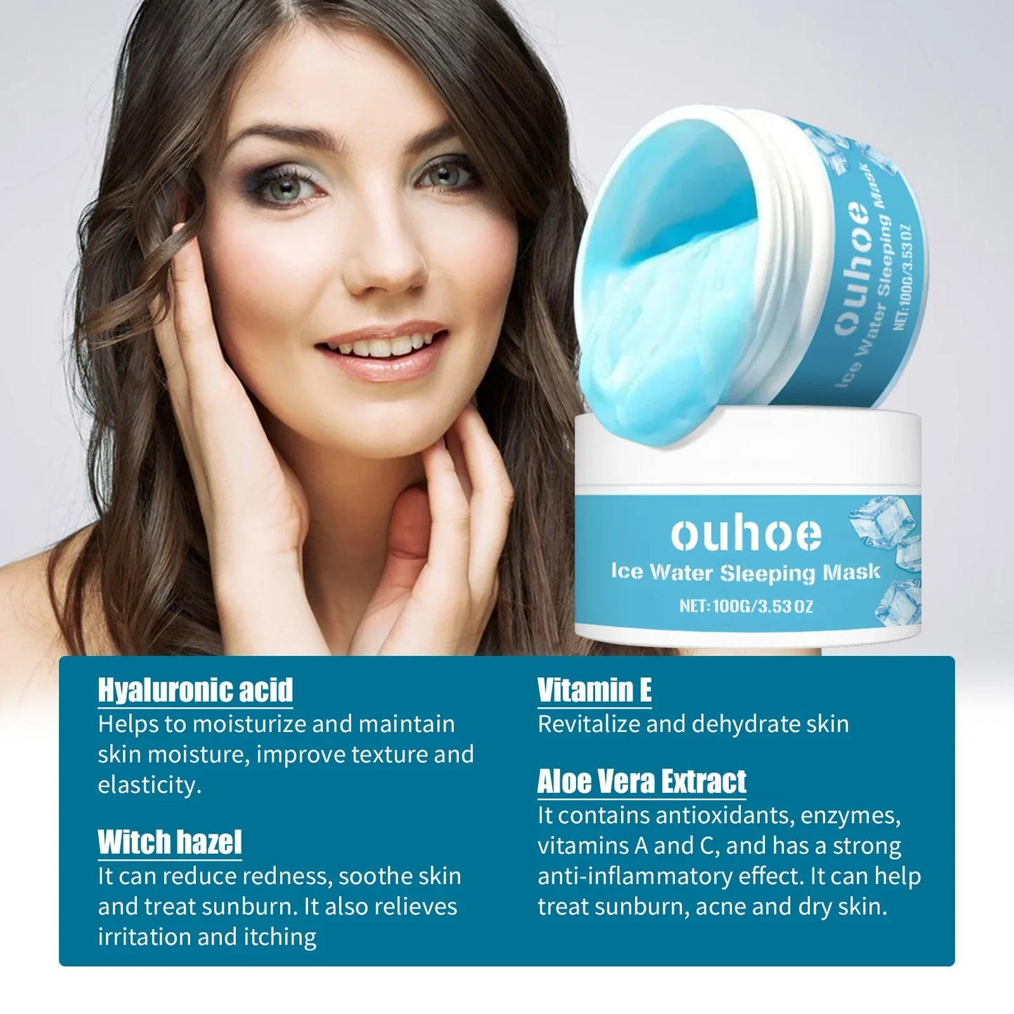 Ouhoe Overnight Sleeping Face Mask – Hydrating & Brightening