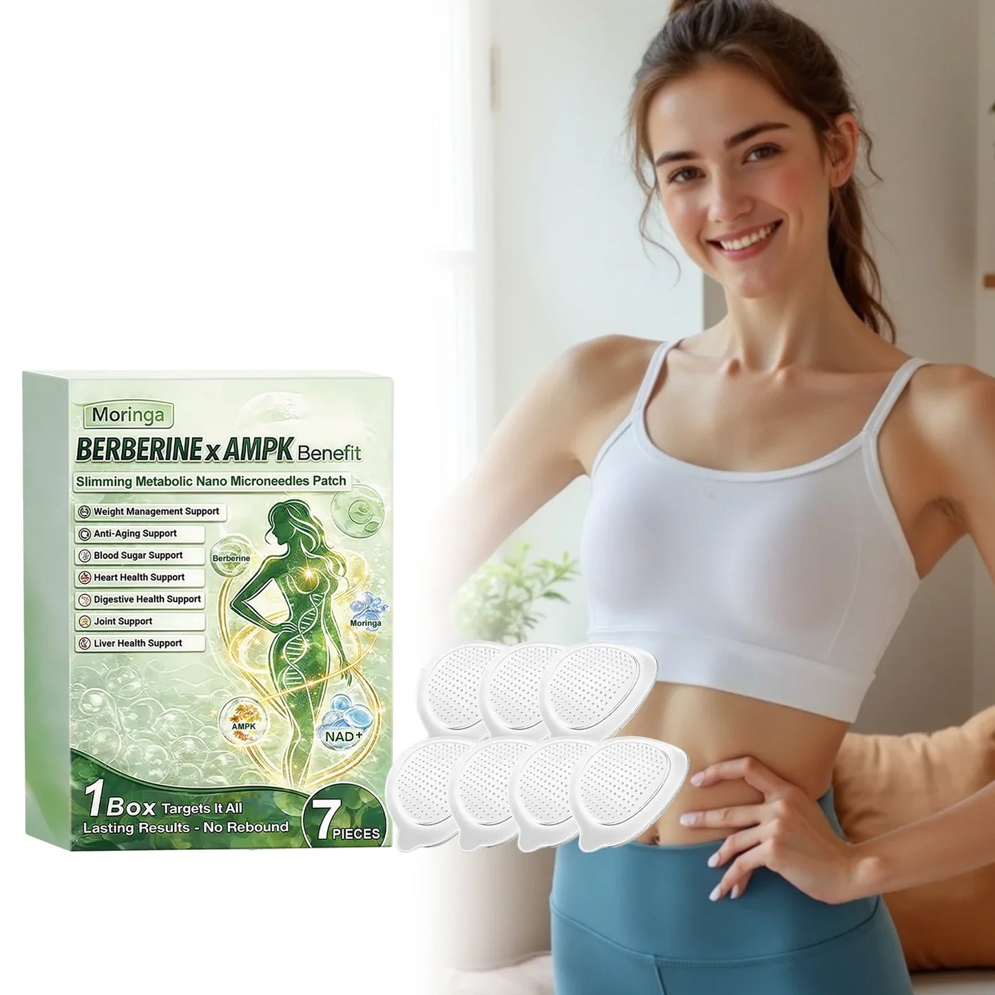 Moringa Microneedle Body Care Patch – Breathable, 7 Pcs