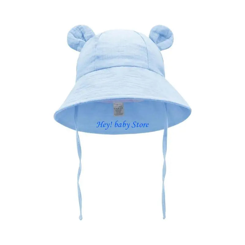Baby Wide Brim Sun Hat | Cotton Bucket Hat for 0–3 Years