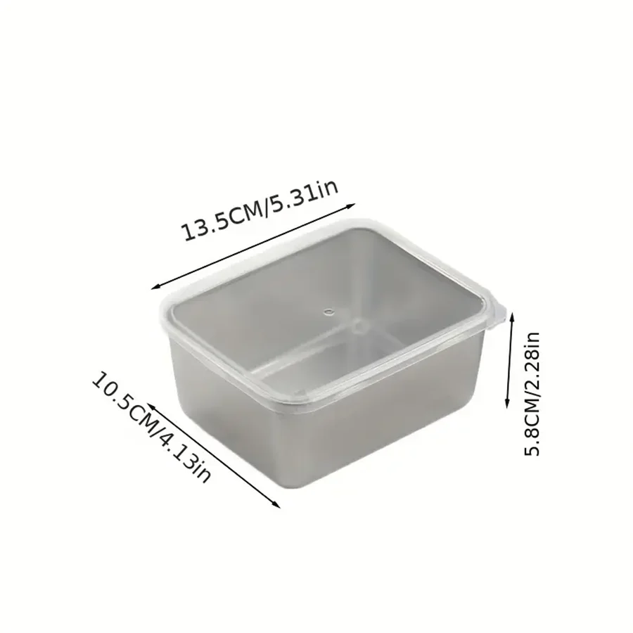 stainless steel fresh-keeping box with sealed lid, thickened small lunch box, camping food packaging and storage box lunchbox Peaceful Pleasures Health and Wellness 1pc