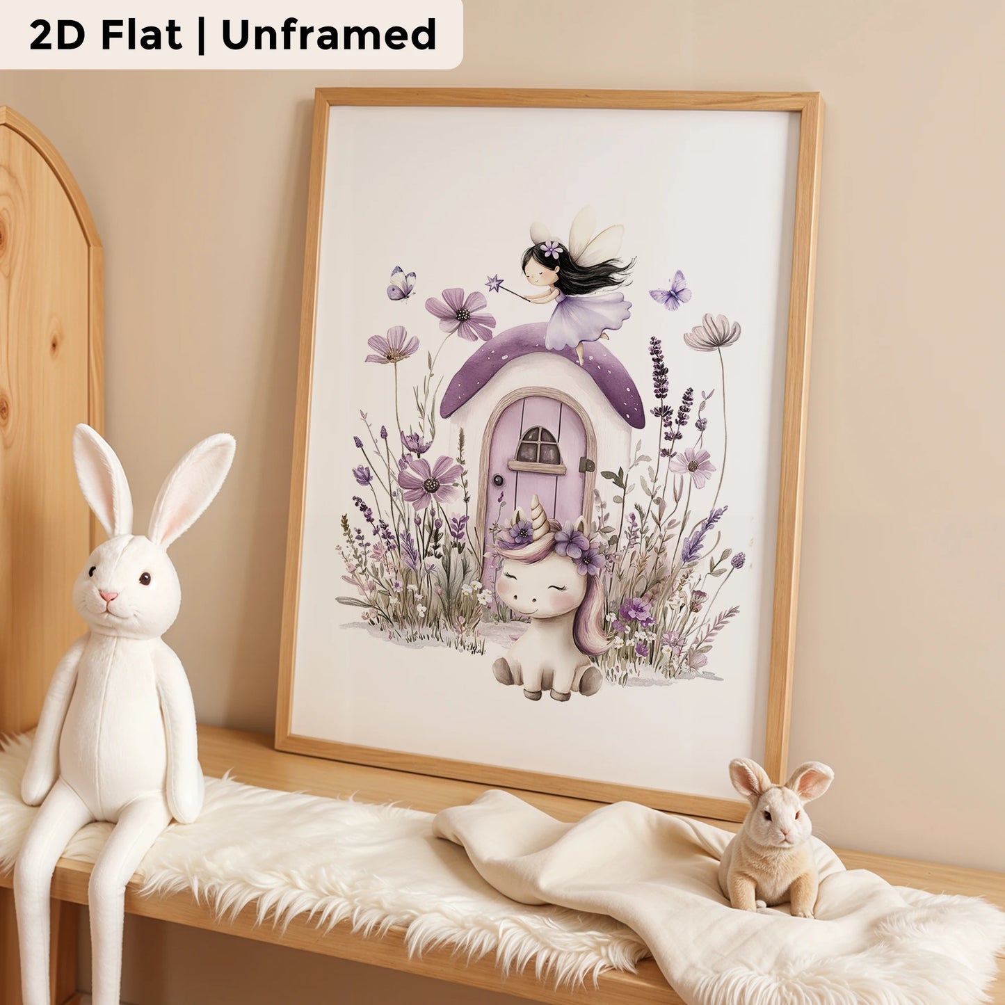 3-Piece Mushroom Elf Canvas Wall Art Print | Kids Room Decor