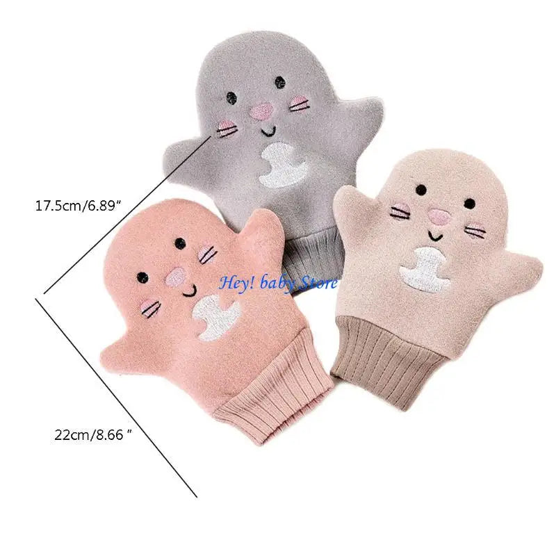 Kids Cartoon Cactus Bath Mitt – Soft Sponge Washcloth Glove