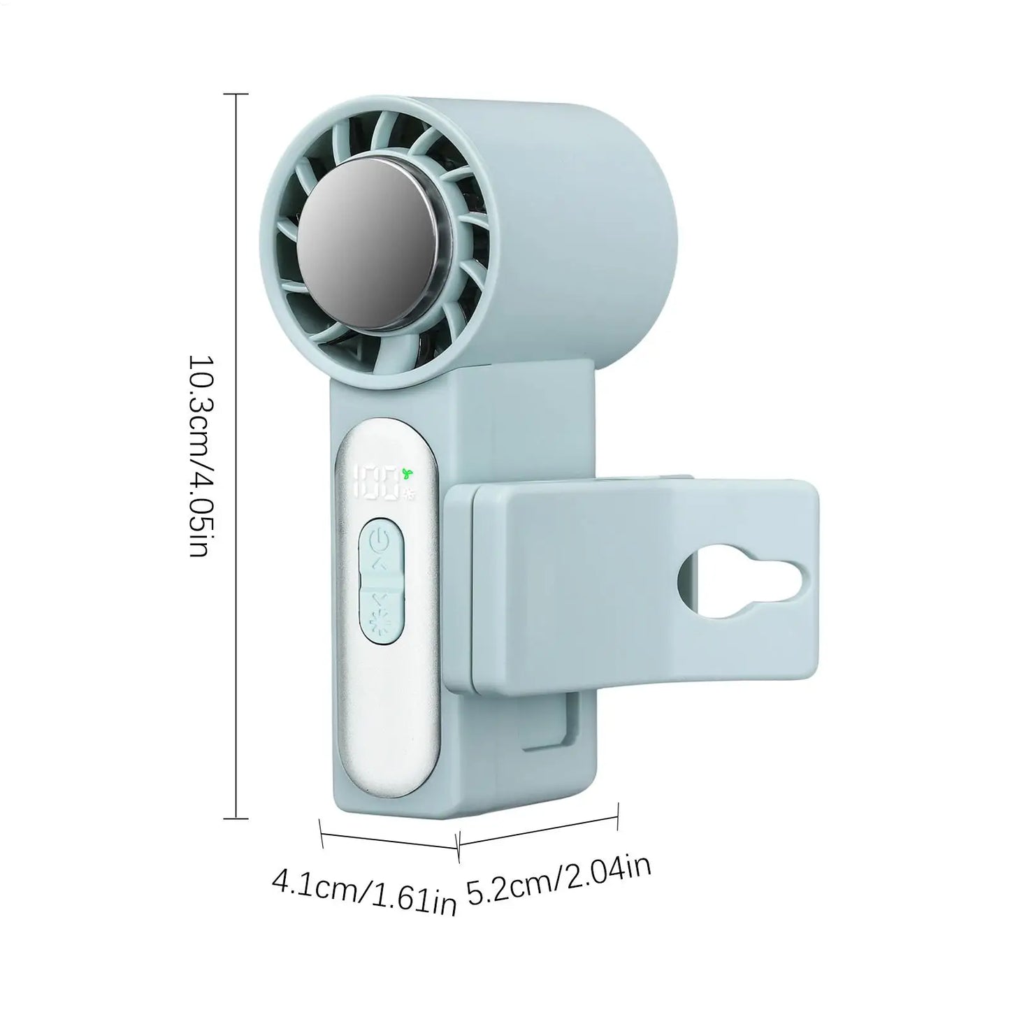 Portable Clip-On Fan with LED Display | 100-Speed Personal Fan