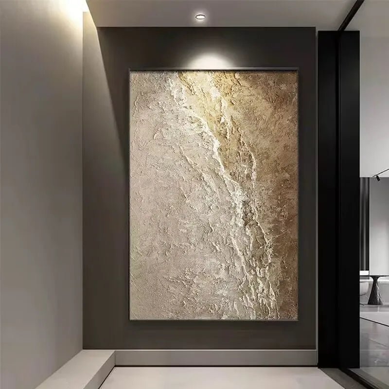 Modern Abstract Hand Drawn Texture Hanging Painting Frameless Canvas Oil Painting Wall Art poster For Living Room Bedroom Sofa Peaceful Pleasures Health and Wellness No frame 100cmx240cm