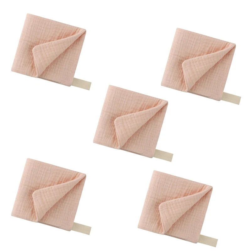 5-Pack Baby Cotton Gauze Washcloths – Soft Burp & Bath Towel