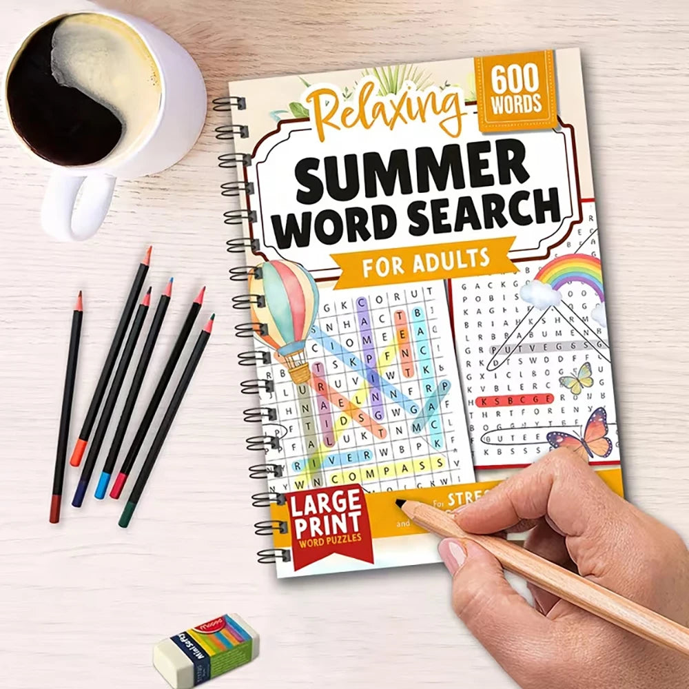 A4 Word Writing Book Digital Coloring Great Way Relax Entertain