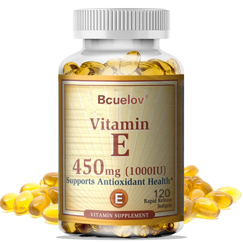 Vitamin E 1000 IU Softgels – Skin, Hair & Immune Support