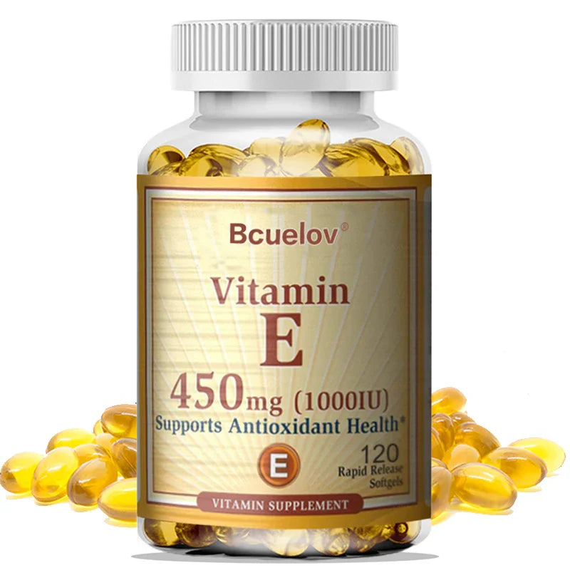 Vitamin E 1000 IU Softgels – Skin, Hair & Immune Support