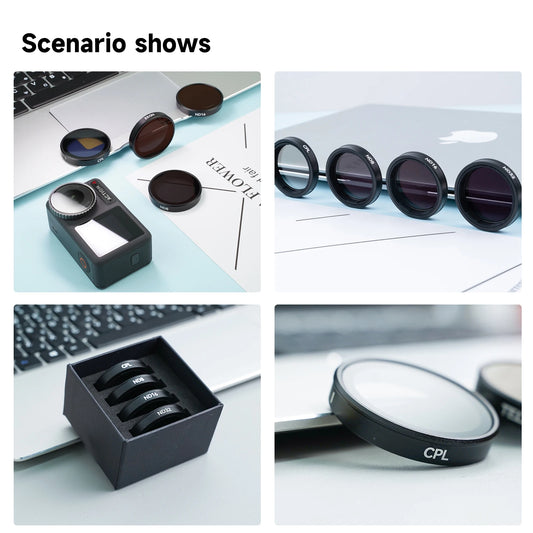 TELESIN CPL ND8 ND16 ND32 Lens Filter Set Aluminium Alloy Frame for DJI OSMO Action 3 4 5Pro ND CPL Lens Filter For DJI 3 4 5pro Peaceful Pleasures Health and Wellness