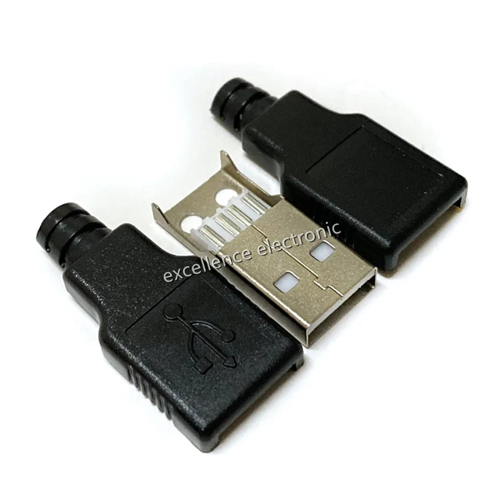 10Pcs USB Connectors Type B/Micro/Mini/USB2.0 Type A Male Female Assembly Adapter DIY Soldering Repair Data Charging Plug Socket Peaceful Pleasures Health and Wellness USB2.0 A Male
