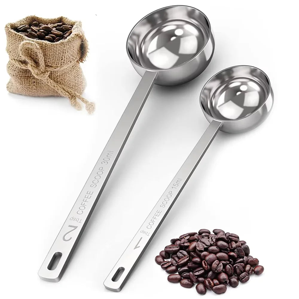 Stainless Steel Coffee Scoop, Measuring Spoons, Measuring Spoon Kitchen Measure Tools Peaceful Pleasures Health and Wellness