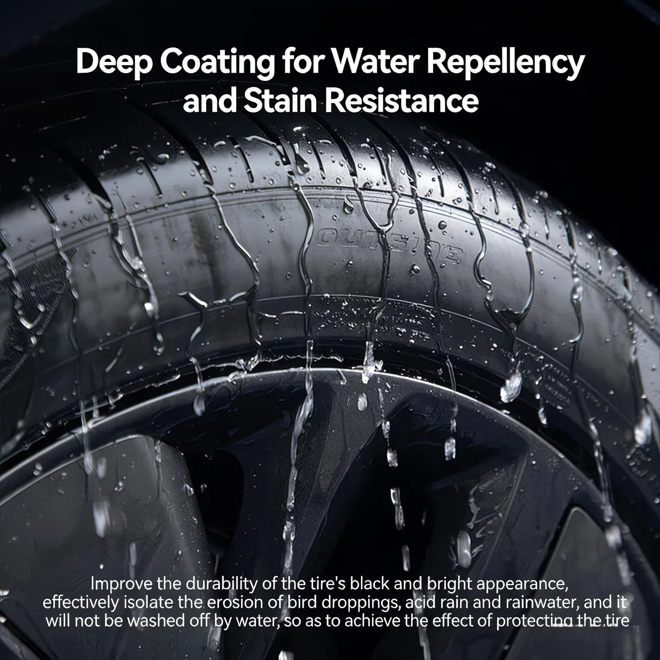 Tire Shine Wax – Hydrophobic Blackening Paste & Polish Coating