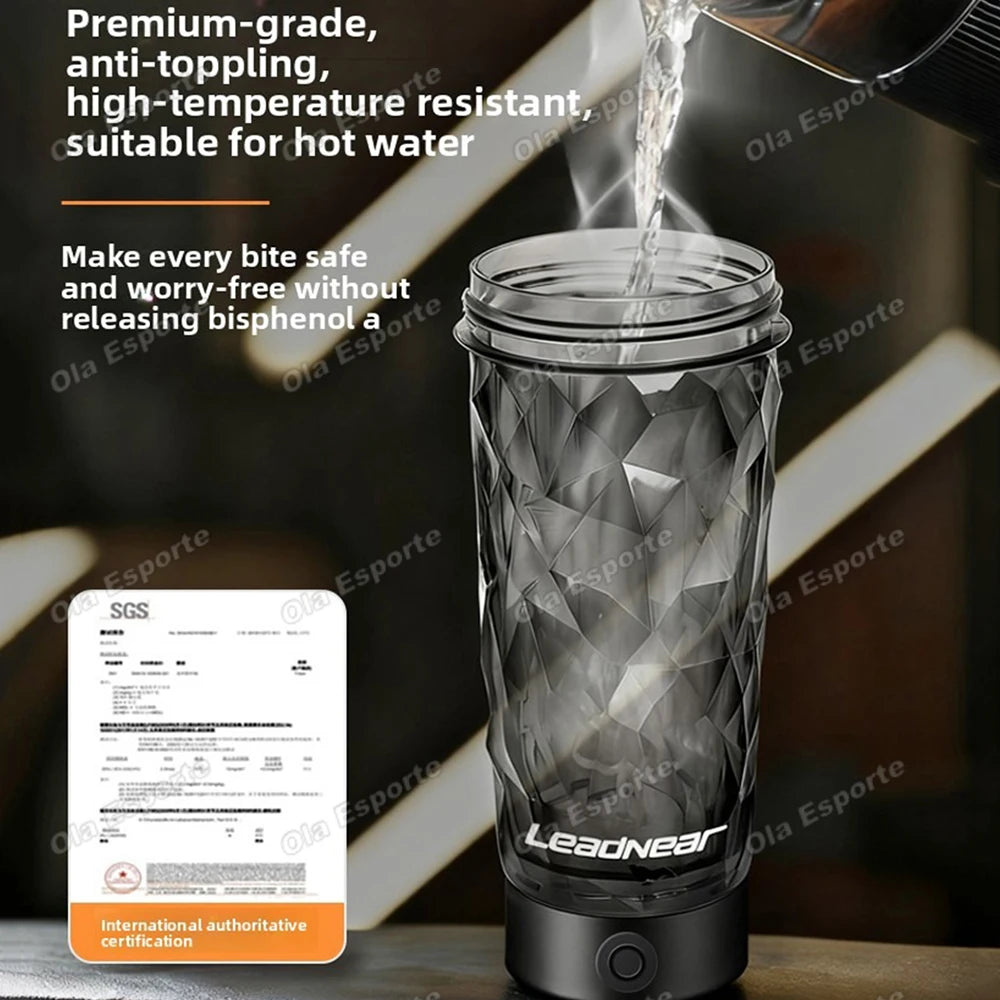 Electric Portable Shaker Bottle USB Rechargeable 630ml Blender