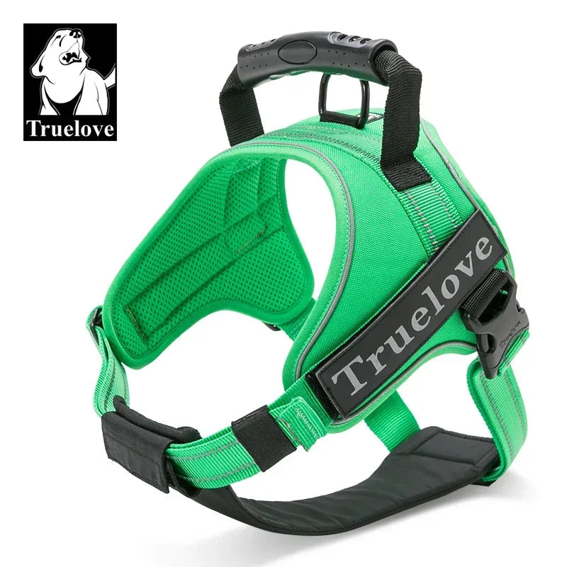 Truelove Dog Harness No-Pull Reflective Stitching Night Visibility Outdoor Adventure Big Dog Harness Match Puppy Vest TLH5753 Peaceful Pleasures Health and Wellness Grass green XS China Mainland