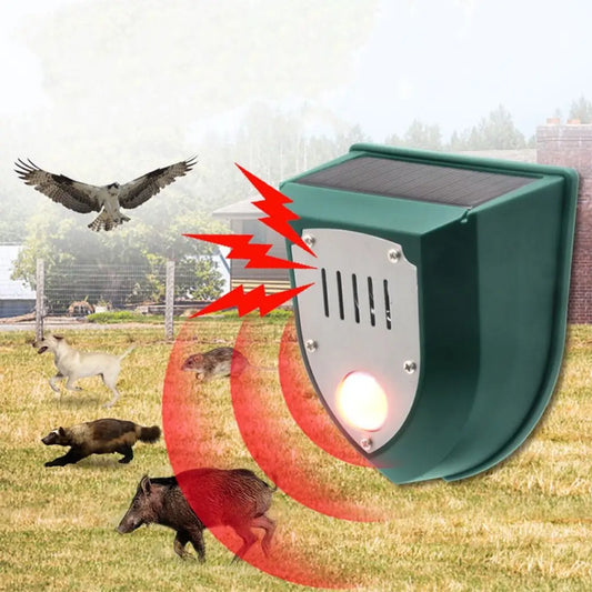Solar Motion Sensor Animal Repeller & Outdoor Security Alarm Solar Animal Repeller Oasis Select