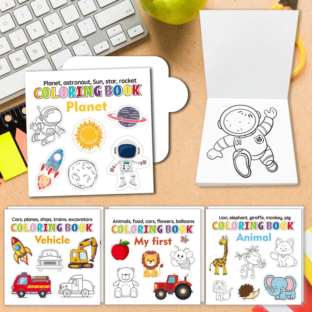 50 Mini Portable Doodle Books Student Decompression Coloring Various