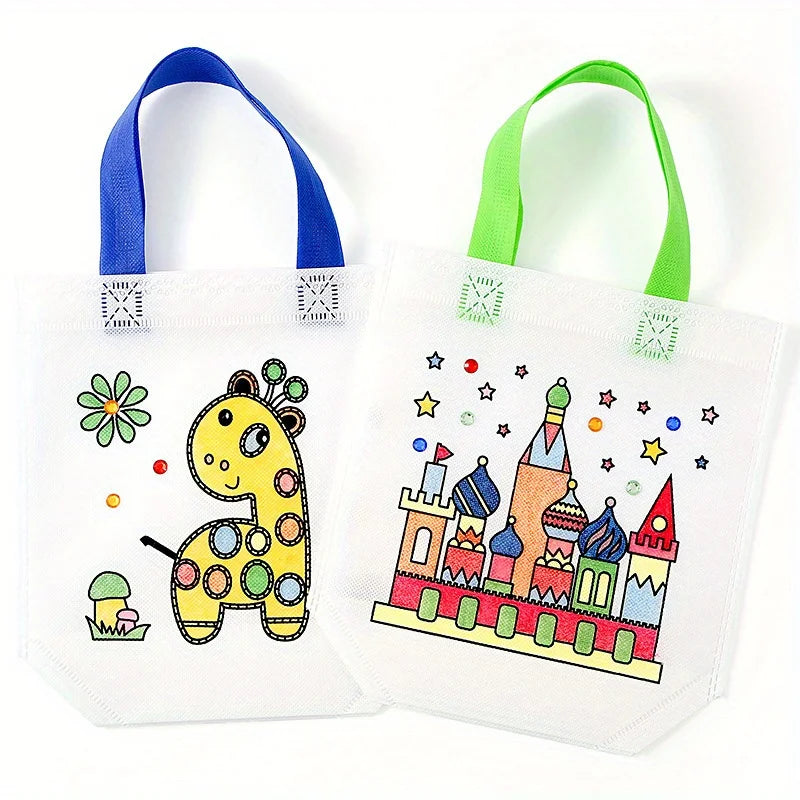 DIY Graffiti Coloring Tote Bag & Markers – Arts & Crafts Kit