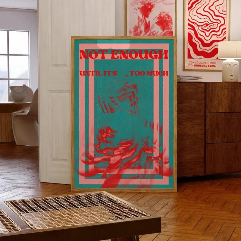 Gadient Poster,70s Poster,Aura Poster,Psychedelic Poster,Hippie Print,Vintage Canvas Poster,Psychedelic Art,Retro Wall Art Peaceful Pleasures Health and Wellness ZLH4000 20x30cm Unframed