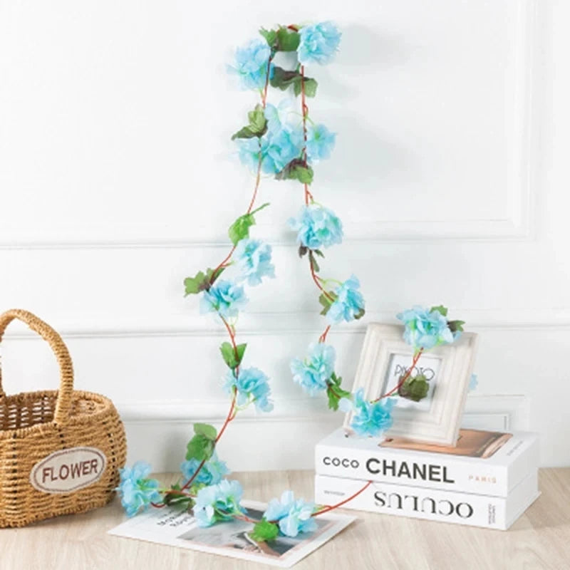 220cm Artificial Cherry Blossom Vine – Wedding & Home Decor