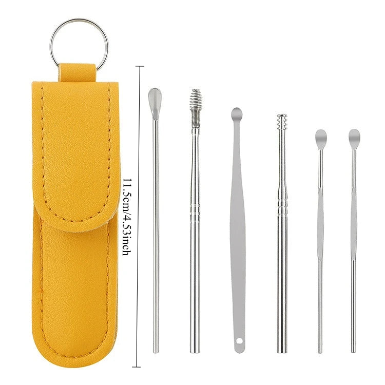 6-Piece Spiral Spring Ear Cleaning Kit | Safe Earwax Removal