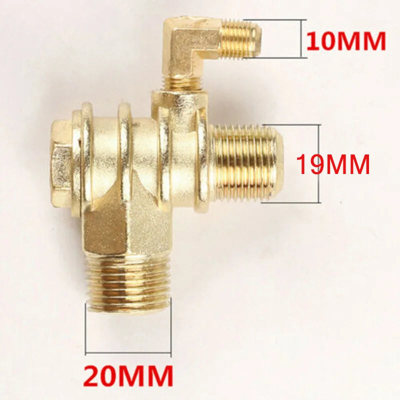 3-Port Male Thread Check Valve – Zinc Alloy Air Compressor Fitting