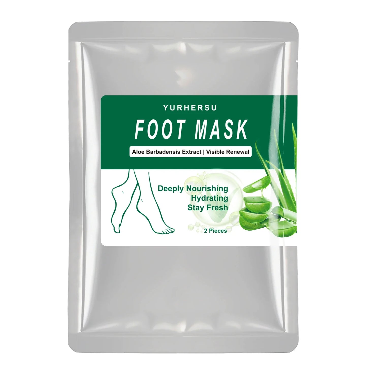 Aloe Vera Exfoliating Foot Mask Socks – Moisturizing 1 Pair