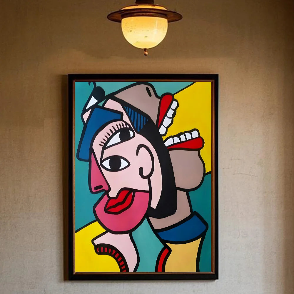 Picasso Abstract Art Wall Poster – Waterproof PVC Home Décor Abstract Wall Poster Peaceful Pleasures Health and Wellness z18 21X30cmNoframe