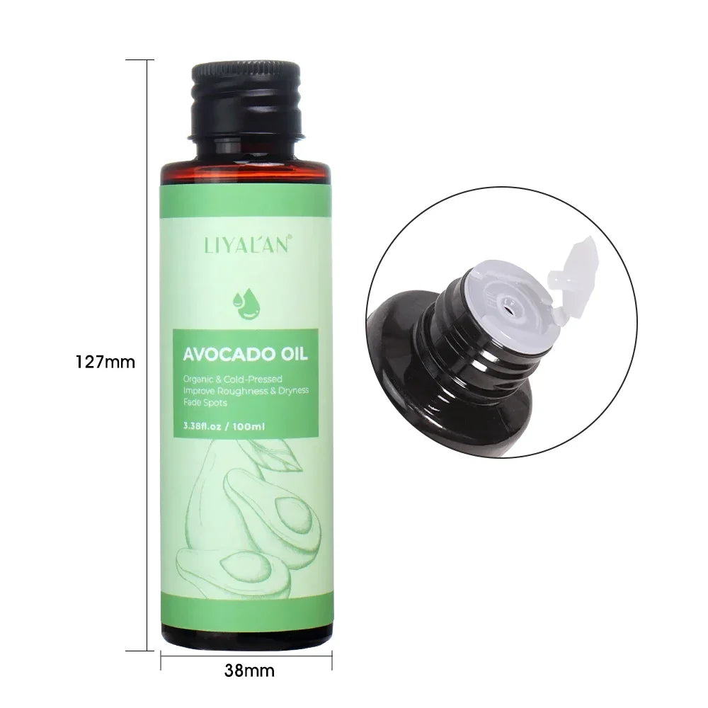 LIYALAN Organic Avocado Oil – Brighten & Soften Skin 100ml Peaceful Pleasures Health and Wellness Avocado Oil China Mainland 100ml