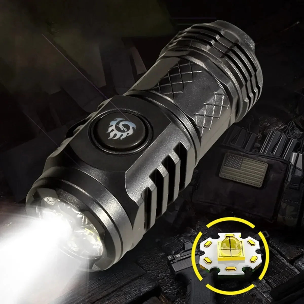 ESMARTER Mini 3-LED Flashlight | Type-C, 800 Lumen, 5 Modes