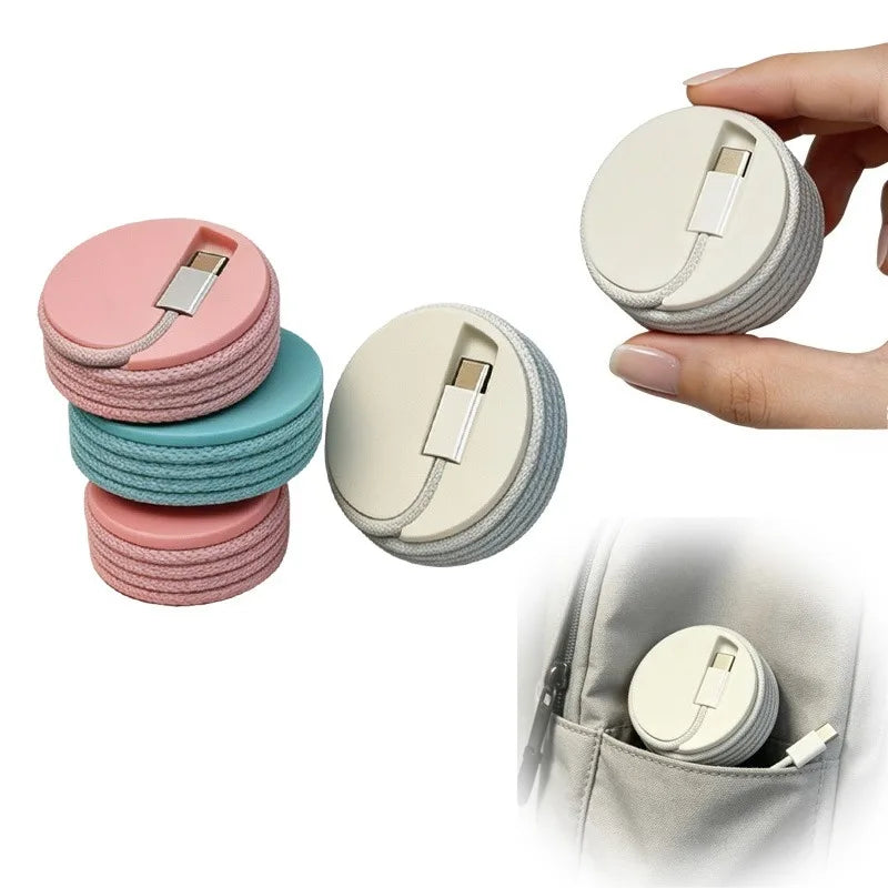 Portable Mobile Phone Charging Cable Storage Organizer Anti Winding