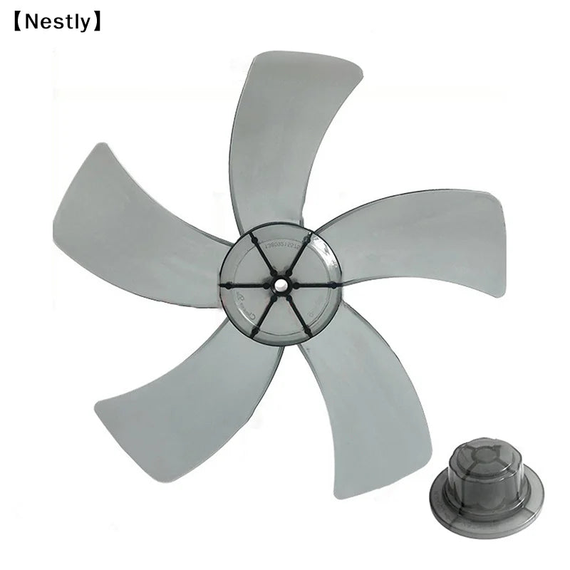 12 Inch Household Plastic Fan Blade Five Leaves With Nut Cover For Pedestal Transparent Table Stand Fanner General Access〔Nest〕 Peaceful Pleasures Health and Wellness