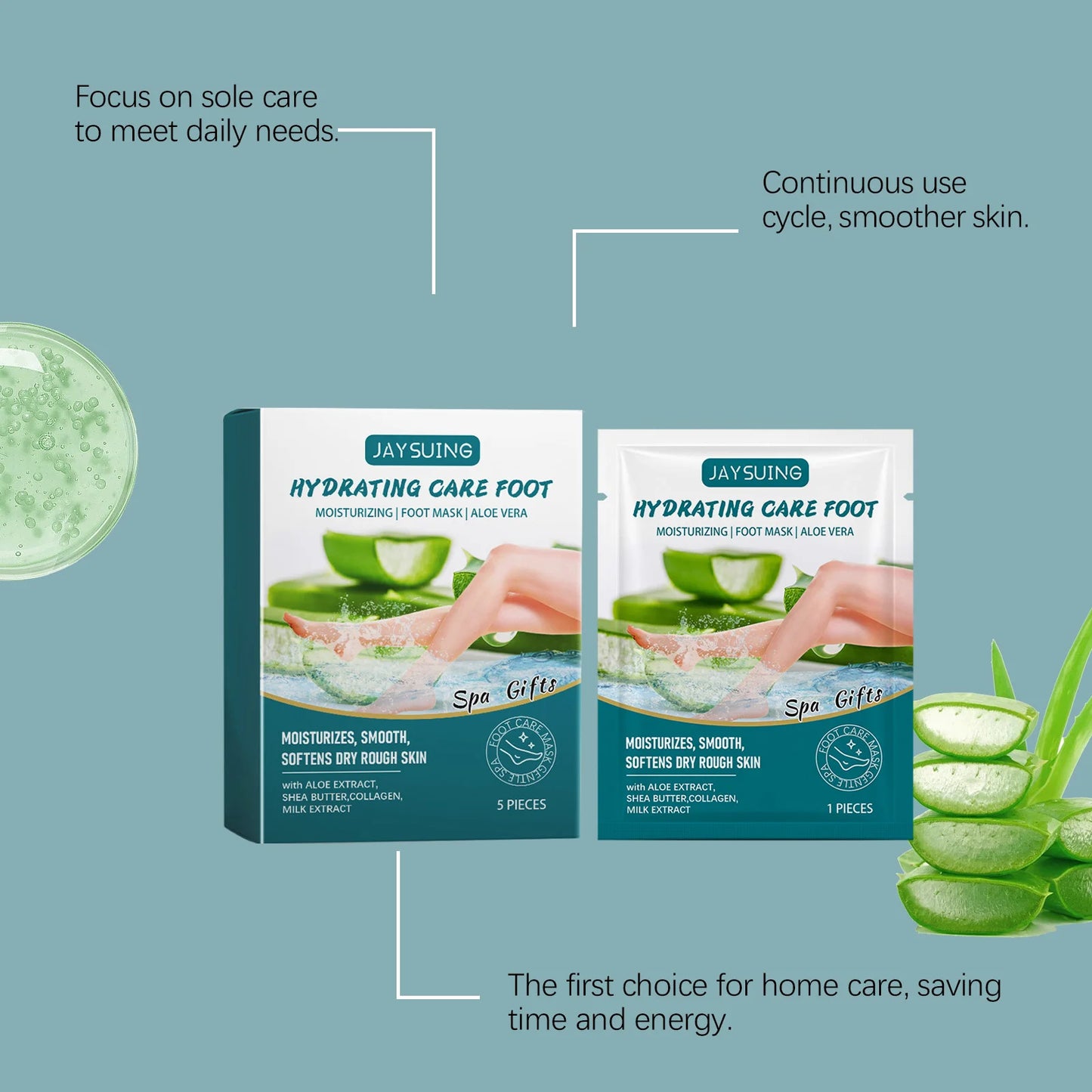 Exfoliating Foot Mask Anti Cracked Remove Dead Skin Heel Calluses Enhances Elasticity Moisturize Brighten Soften Feet Skin Care Peaceful Pleasures Health and Wellness