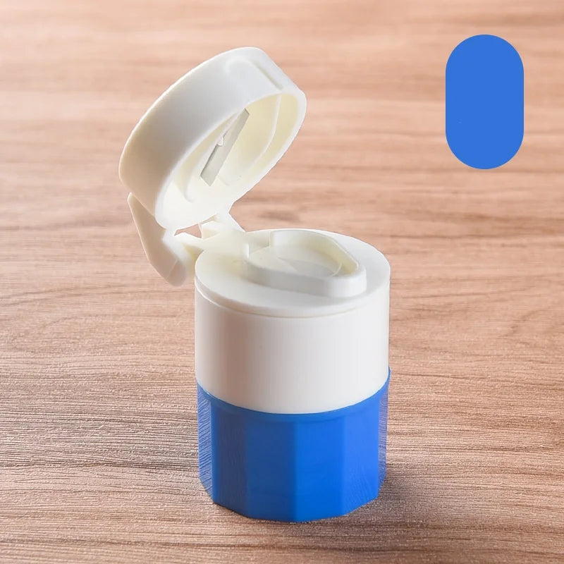 4-in-1 Portable Pill Crusher, Cutter & Storage Box Organizer