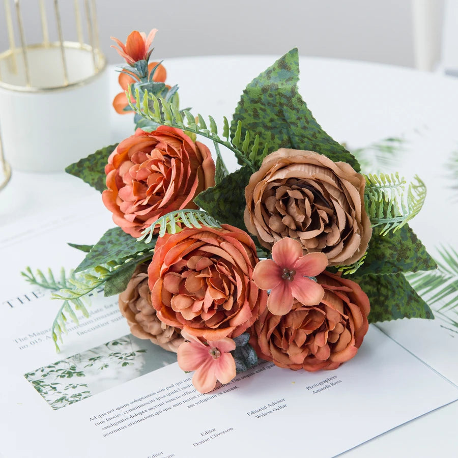 Silk Peony Artificial Flowers – Wedding, Home Décor & Gift